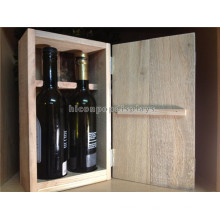 Portable Supermarkt Display Wein Präsentation Box, Holz 2 Flaschen Red Wine Boxes zum Verkauf